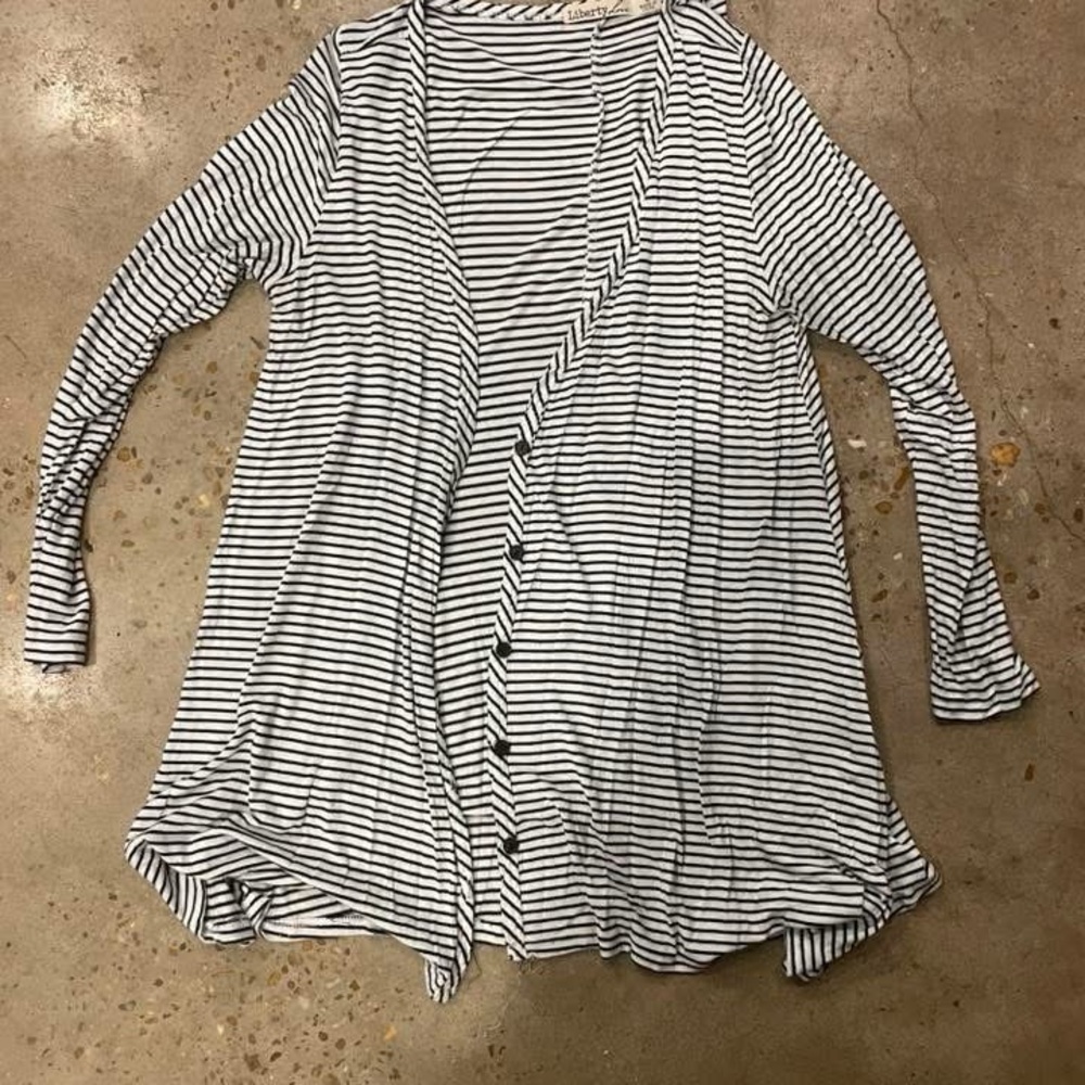 Striped Black and White Cardigan